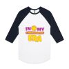 AS Colour - 3/4 Raglan Baseball Sleeve Tee Thumbnail